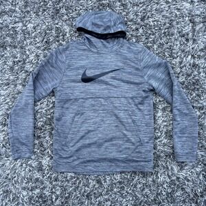 Nike Men's Hoodie Lab Hoodie Gray Pullover Center Swoosh Size Large